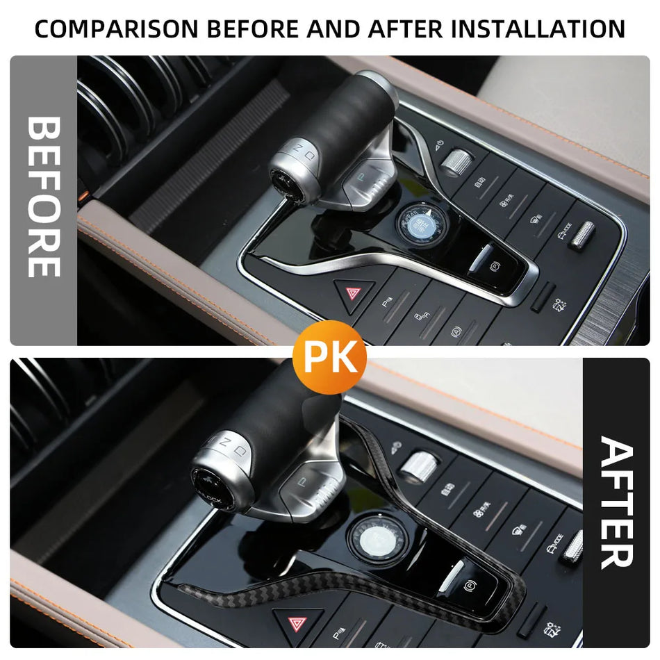 BYD ATTO 3 Yuan Plus Gear Shift Panel Console Cover Imitation Carbon Fiber
