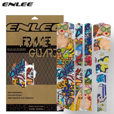 Enli Full Set 3D 3M Bicycle Frame Protective Film Wear resistant and Leave No Trace Mountain Bike Frame Protective Film by InterCyprus Trading Ltd