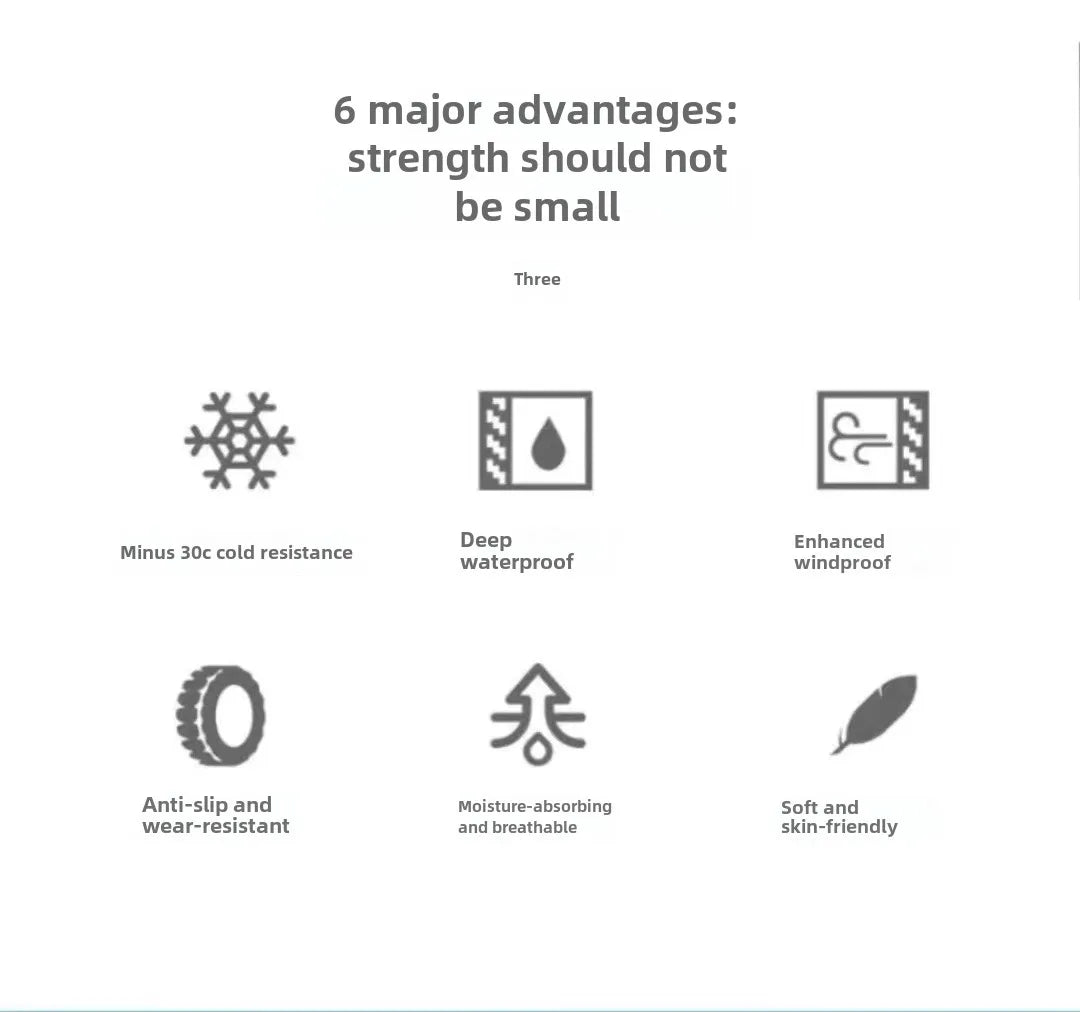 Autumn Winter Motorcycle Fleece Gloves - Windblock Design