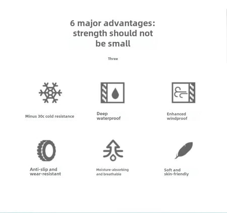 Autumn Winter Motorcycle Fleece Gloves - Windblock Design