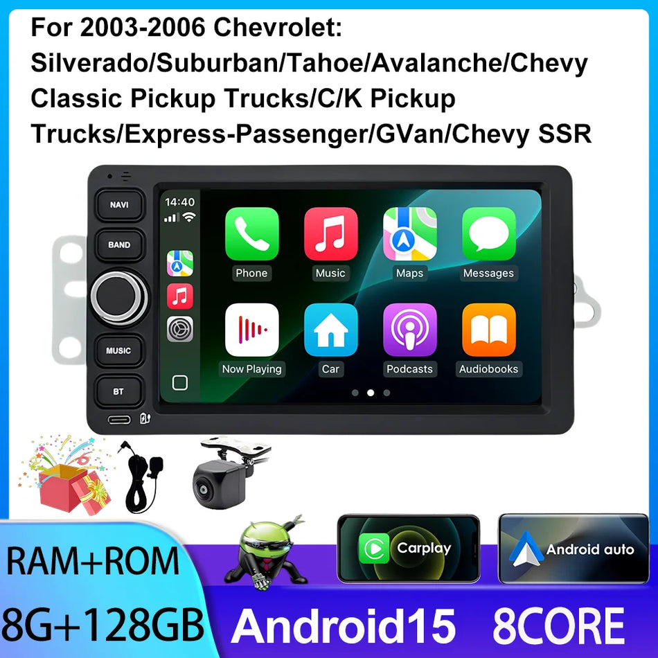 Двойной дин Android автомобильное радио с сенсорным экраном и GPS для Chevrolet GMC Hummer