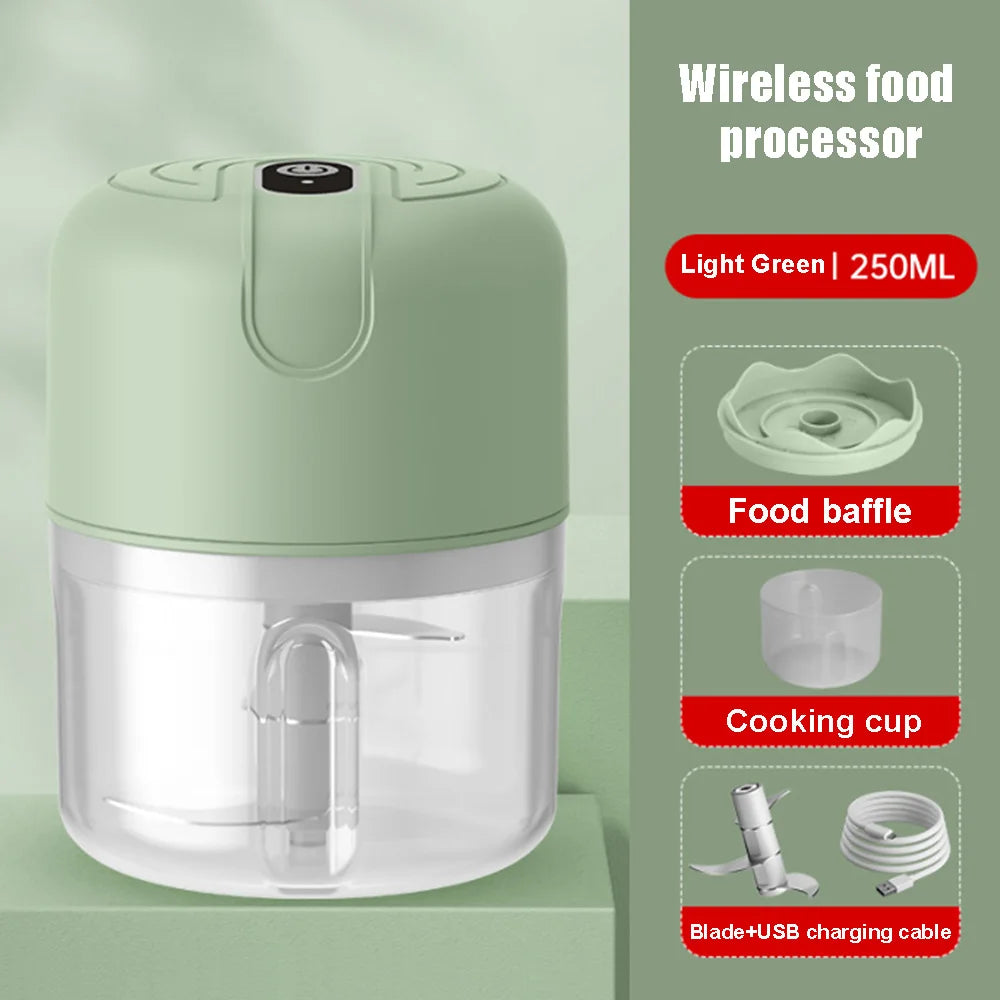 Mini Meat Grinder YC-01 &ndash; USB Rechargeable Convenience Green 250ML