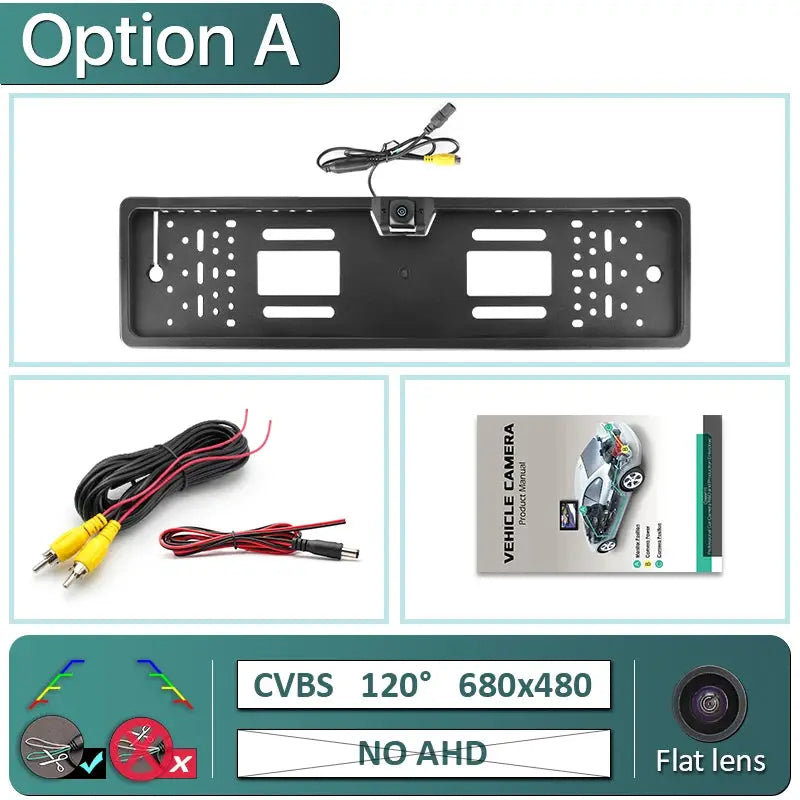 AHD 1080P 170 Degree Car Backup Camera For EU License Plate by InterCyprus Trading Ltd