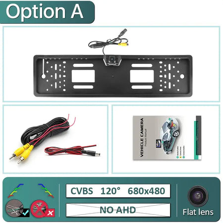 AHD 1080P 170 Degree Car Backup Camera For EU License Plate by InterCyprus Trading Ltd