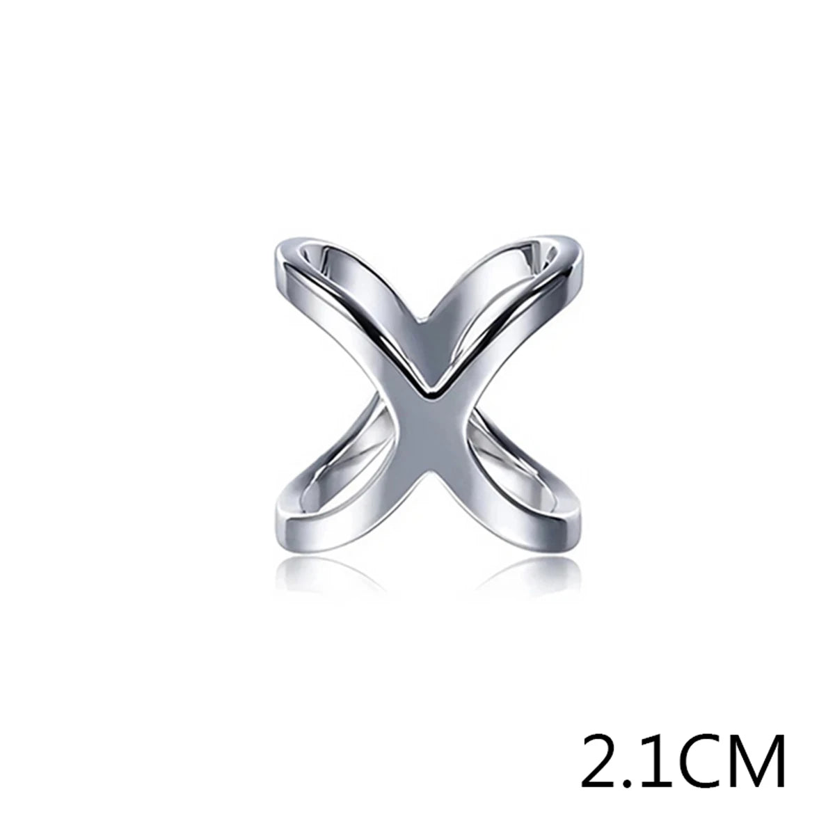 X-Shaped Silk Scarf Buckle Brooch &ndash; Shiny Multifunctional Jewelry Accessory Silver 2.1cm