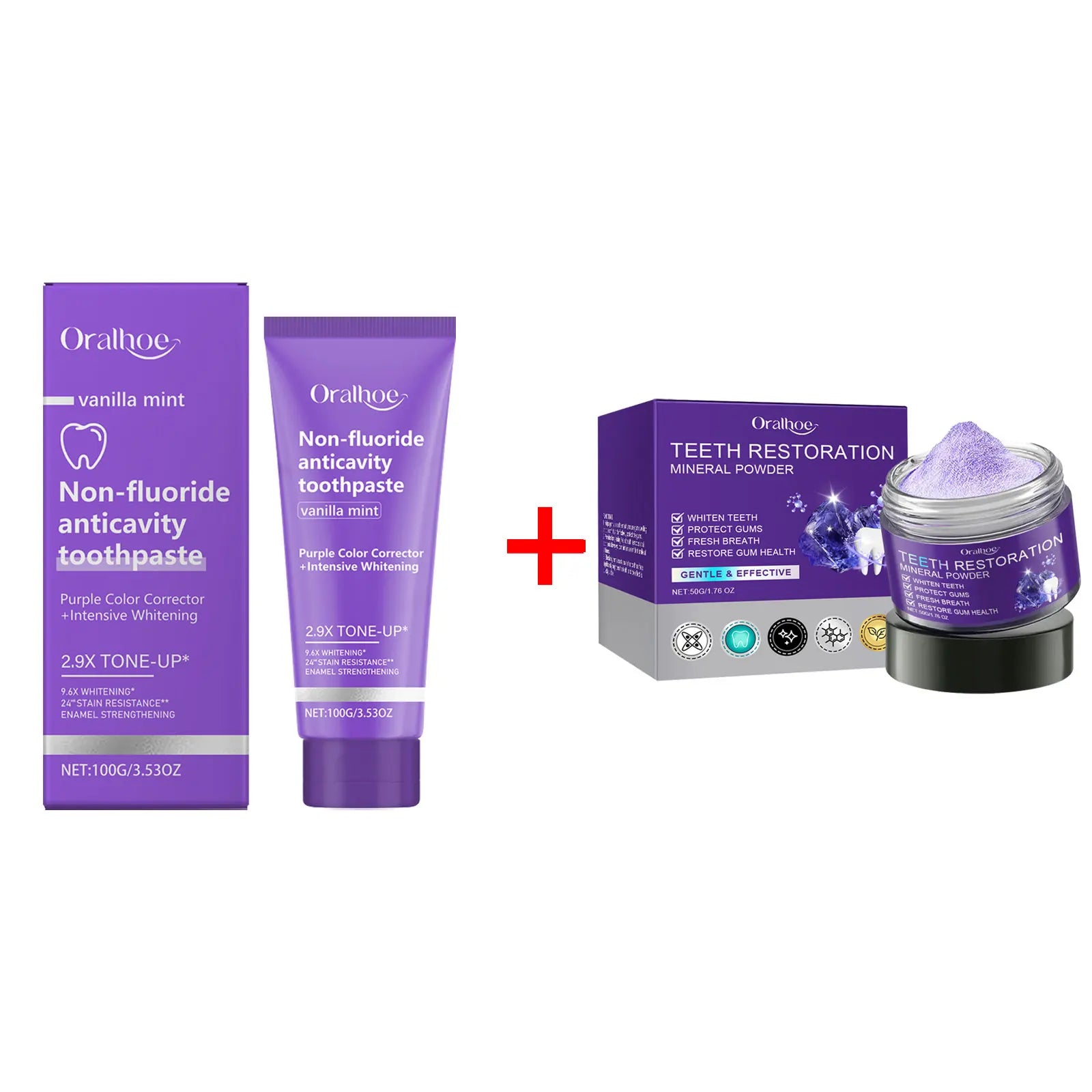 Teeth Restoration Mineral Powder &ndash; Remove Stains and Freshen Breath 2pcs / CHINA