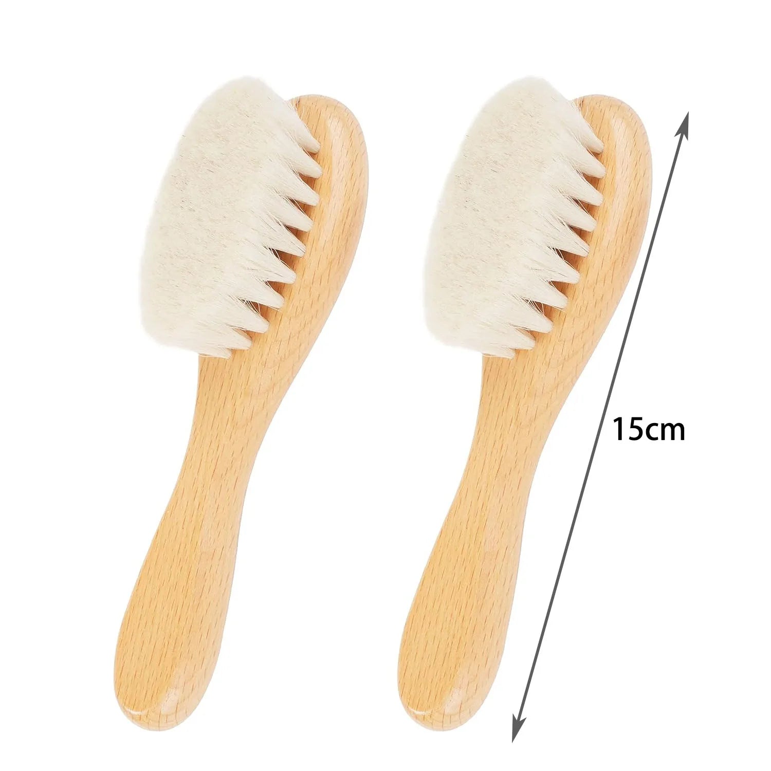 Gentle Wool Comb Set for Babies - Soft Scalp Massage &amp; Hair Care 2Pcs Wool Comb