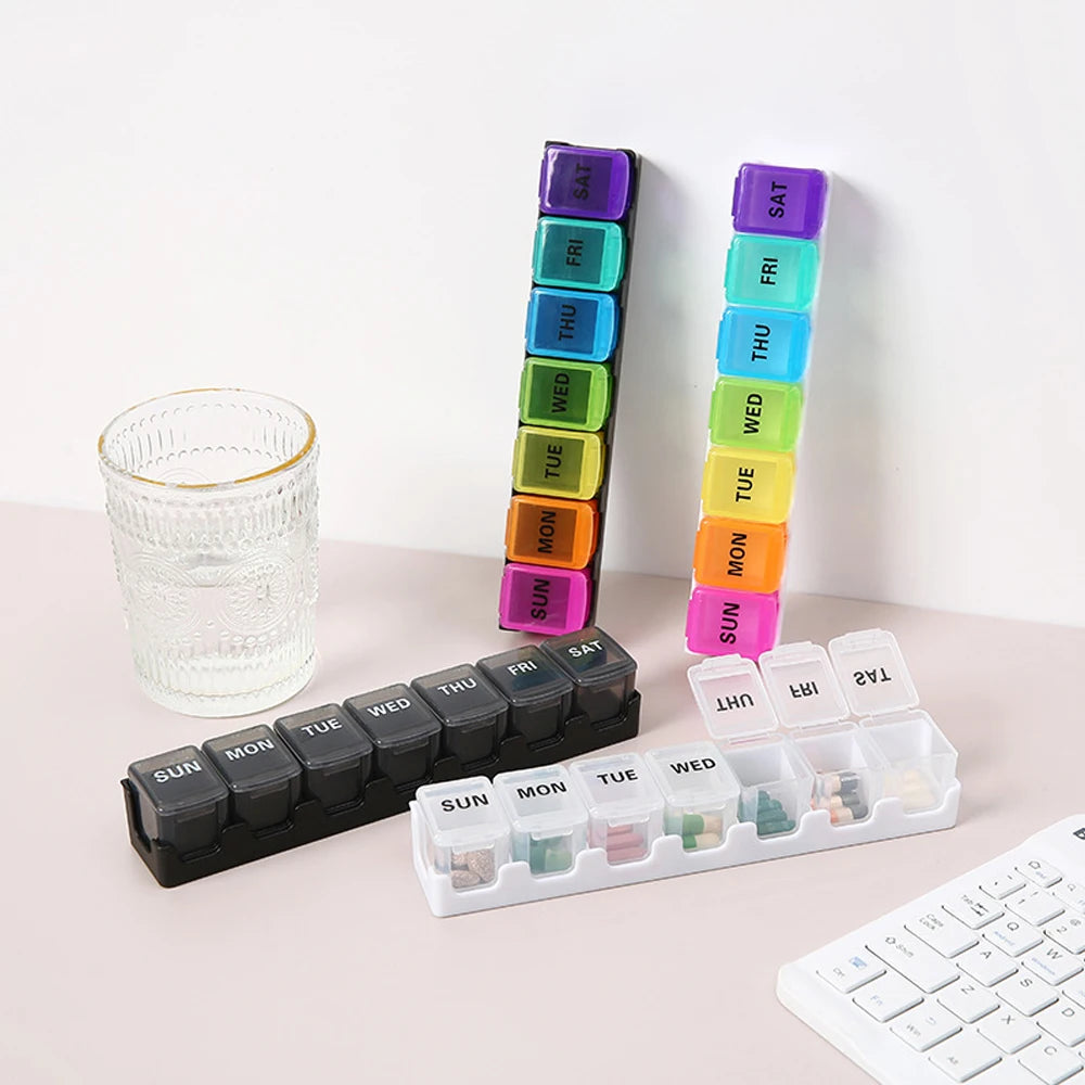 YQQGD 7 Day Pill Organizer &ndash; BPA Free and Travel Friendly