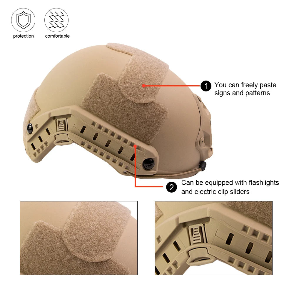 BOOIU Airsoft Tactical Helmet &ndash; Thickened ABS Shell