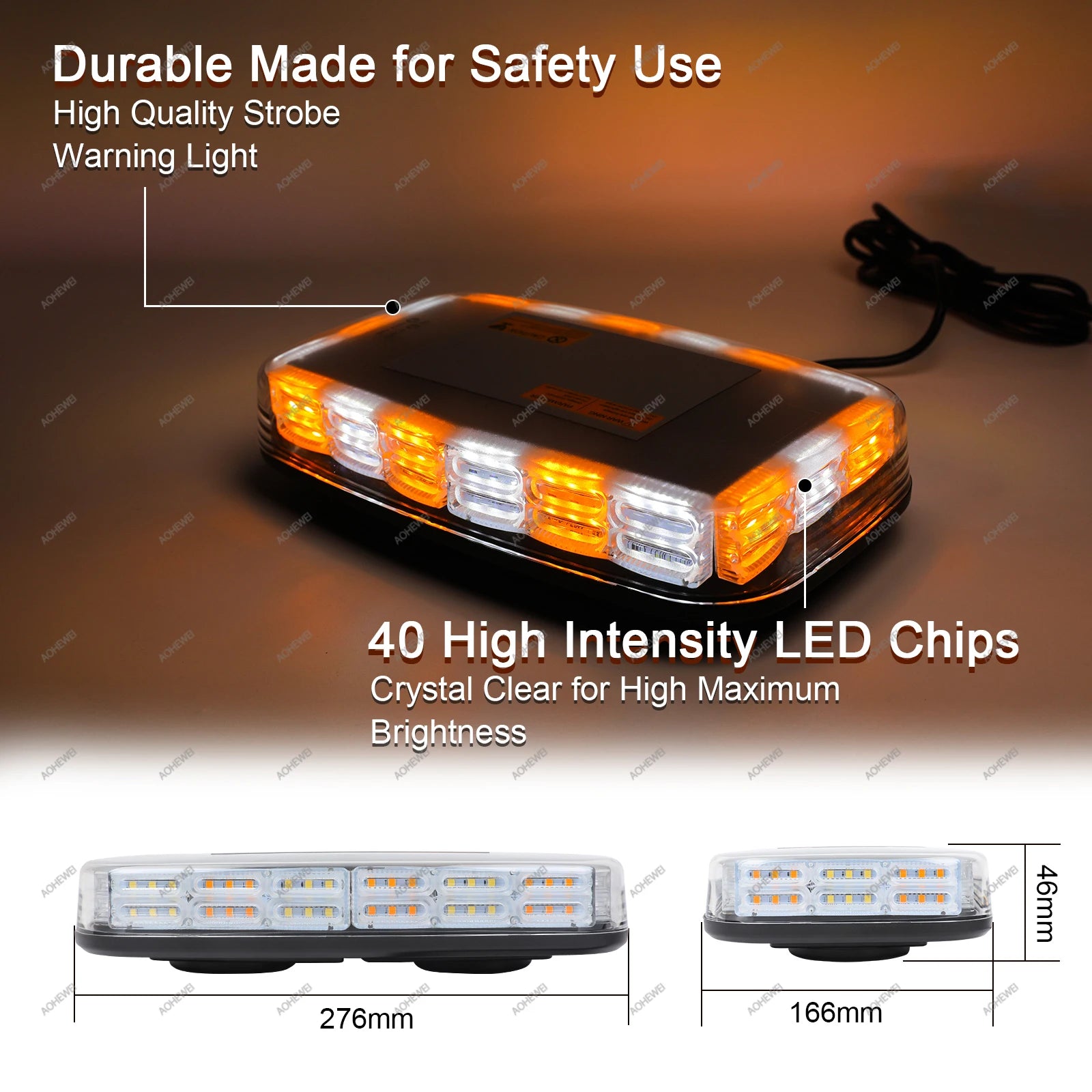 Magnetic Base LED Strobe Beacon Lights for Funeral Escort &amp; Vehicles