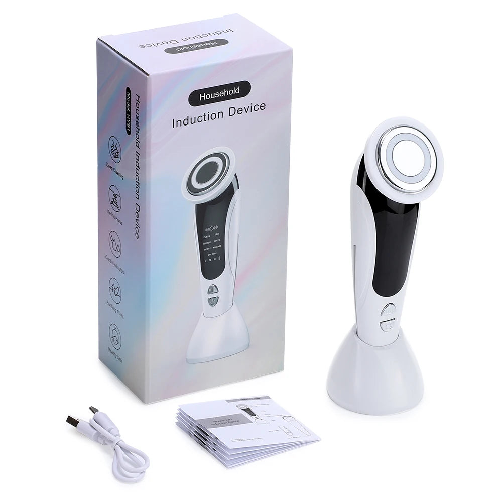 7 In 1 Face Massager Red Light Therapy &ndash; Skin Rejuvenation WHITE