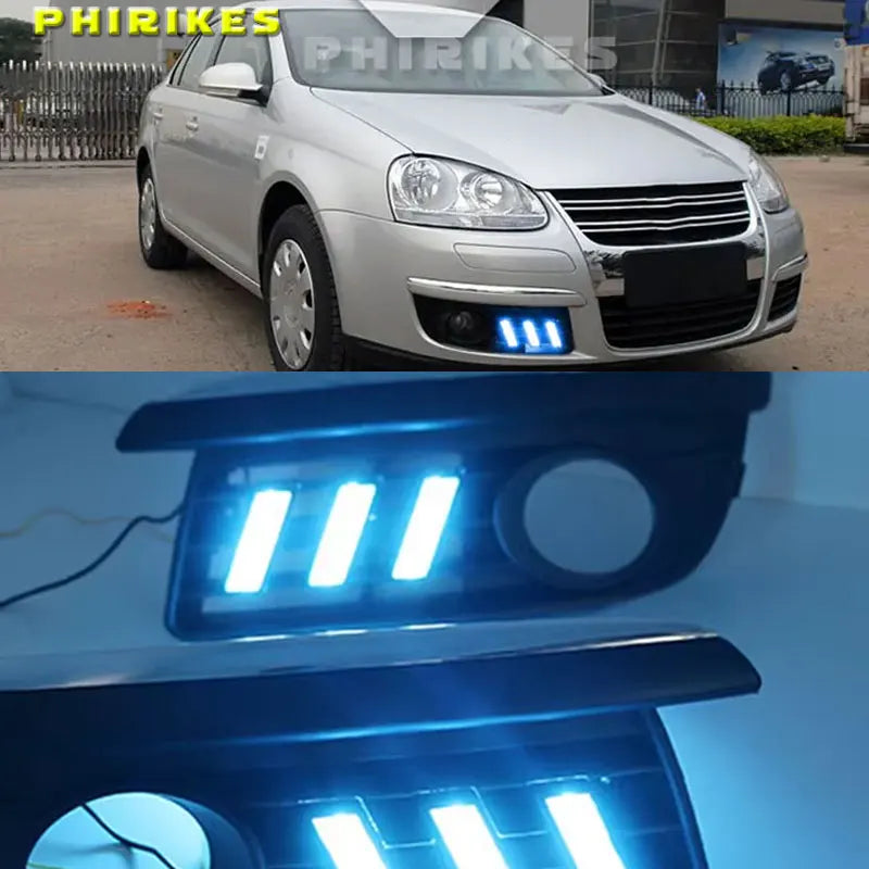 VW Jetta MK5 Sagitar LED DRL Rūko Žibintų Dangtelio Rėmelio Rinkinys