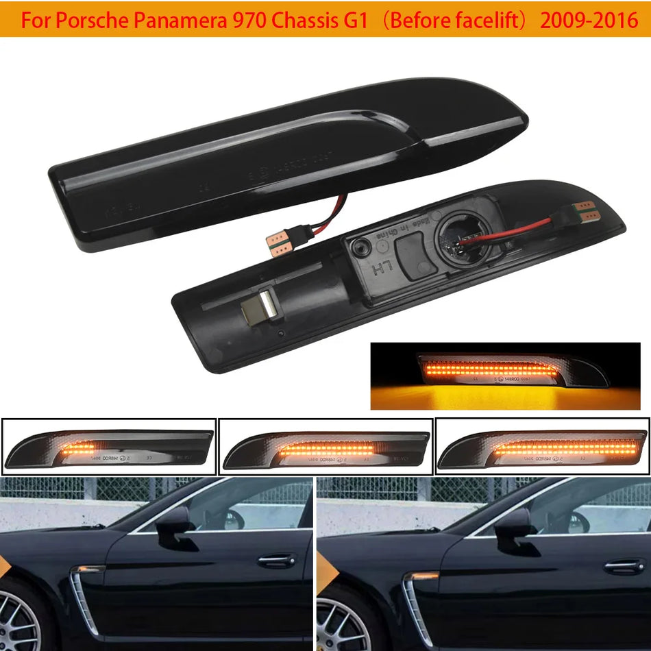 LED plynoucí boční světla pro Porsche Panamera 970 G1 2009-2016