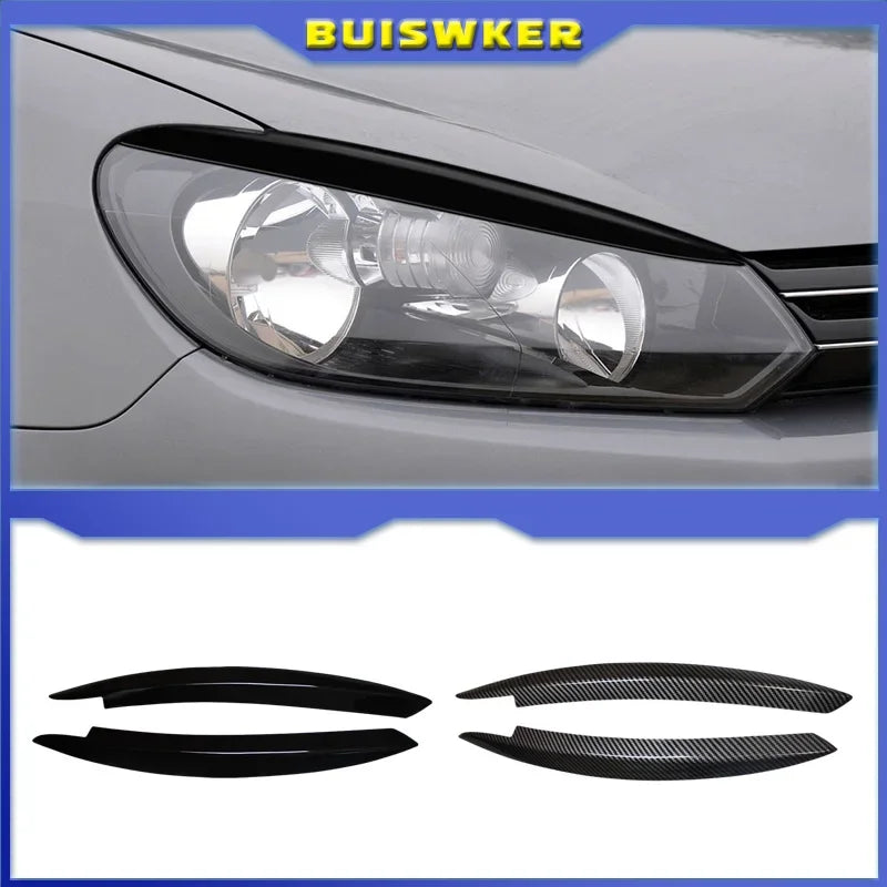 VW Golf 6 Esituled Silmalau Kaunistus Kleebise Paar ABS Plastik