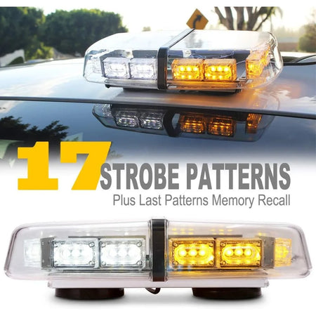 12 Inch 36 LED Emergency Strobe Light Bar &ndash; Magnetic Mount