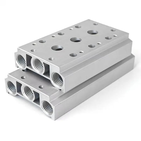 Solenoid Valve Base &ndash; Compatible With 4V200 Series Plate 2F - 2 Station