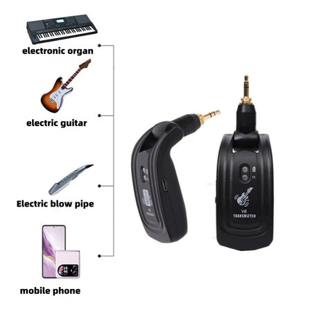 Miwayer V6 Wireless Guitar System &ndash; Rechargeable 2 In 1 Plug