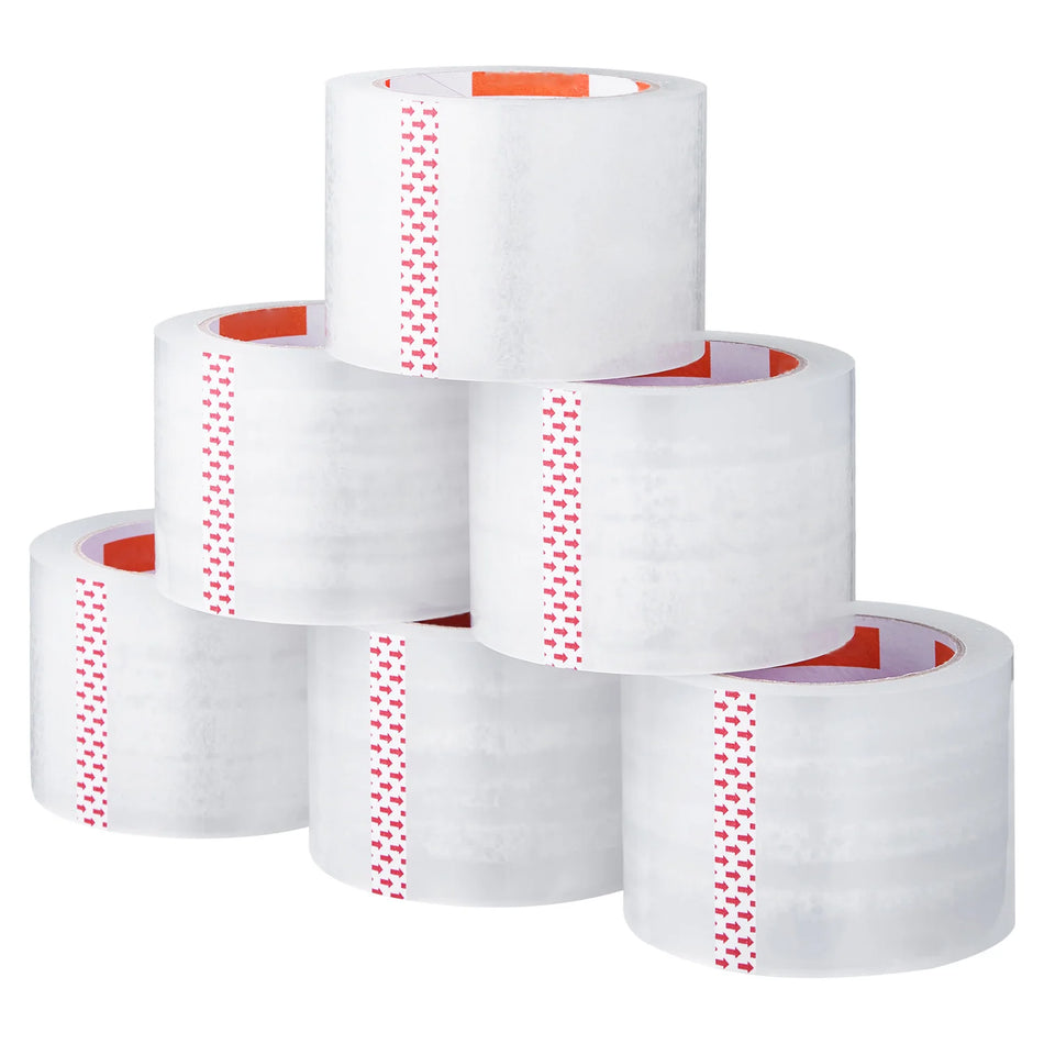 6/24 Rullar 7.6cm 70m Klar Tejp – Hög Viskositet