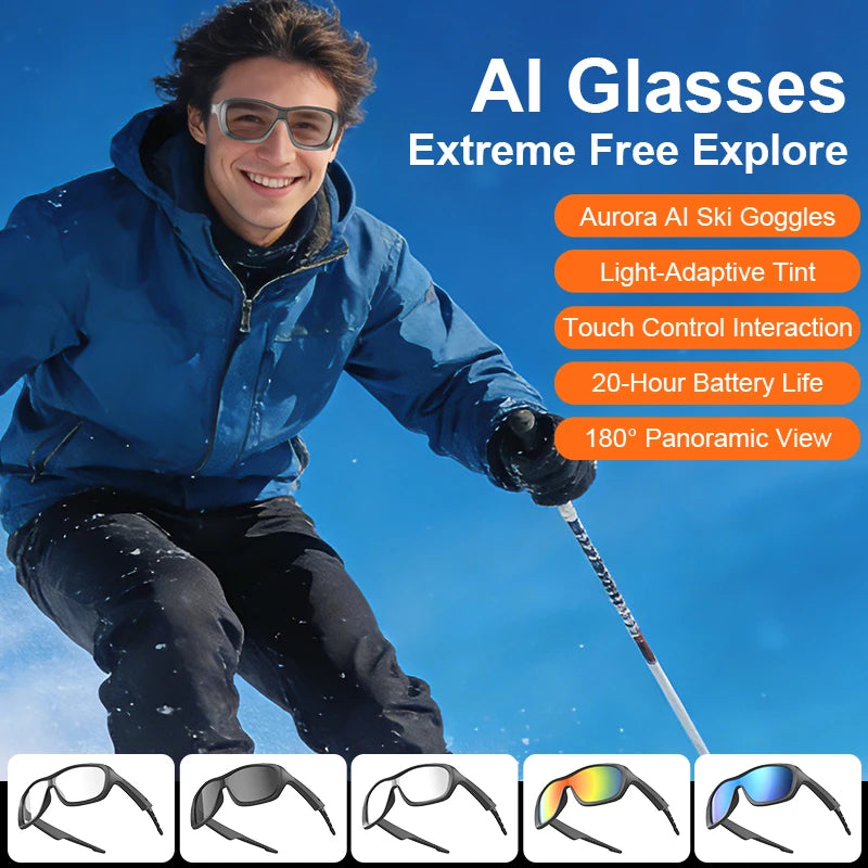 AI Translation Smart Glasses With Bluetooth Audio And UV400 Lenses For Travel