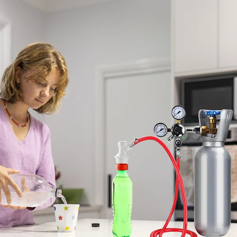Homebrew Beer Carbonation Kit CO2 Regulator &ndash; 1.5M Gas Line