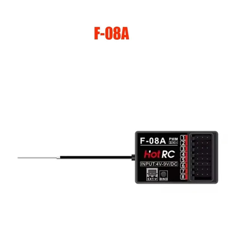 HOTRC 2.4Ghz F-04A F-06A F-08A F-01A F-04AT F-06AT F-08AT F-01AT with Gyro Light 4/6/8Ch Rc Receiver for Hotrc Rc Transmitter by InterCyprus Trading Ltd