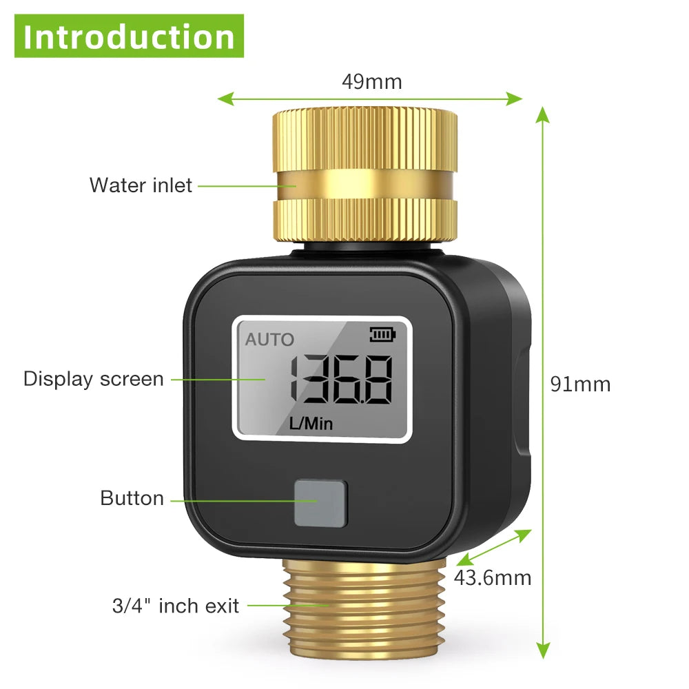 Digital Water Flow Meter IP5X 3/4 Inch &ndash; Efficient Flow