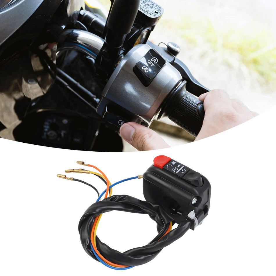 NIGHTKIST Motorcycle Kill Switch 7/8 Inch Handlebar Mount ABS