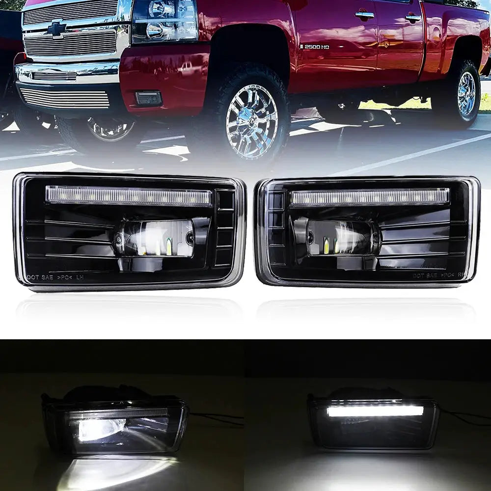 LED Fog Lights for Chevy Silverado 1500/2500HD/3500HD 2007-2014/ Avalanche 2007-2011/ Suburban 2007-2014/ Tahoe 2007-2014 by InterCyprus Trading Ltd
