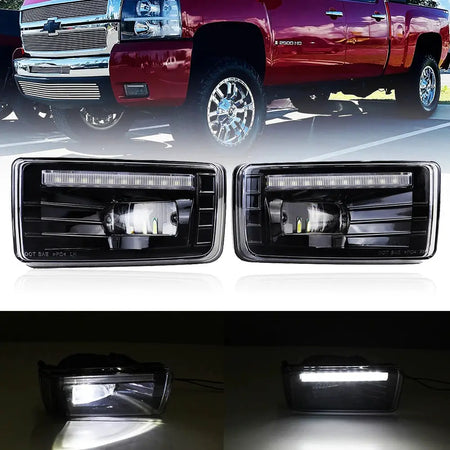 LED Fog Lights for Chevy Silverado 1500/2500HD/3500HD 2007-2014/ Avalanche 2007-2011/ Suburban 2007-2014/ Tahoe 2007-2014 by InterCyprus Trading Ltd