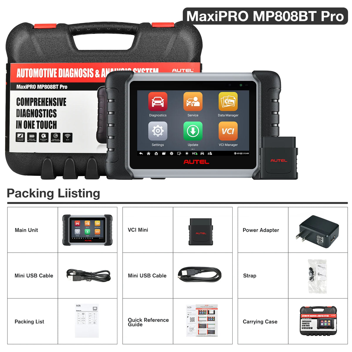 Autel MaxiPRO MP808BT Pro &ndash; Advanced ECU Coding Upgrade MP808BT PRO / United States