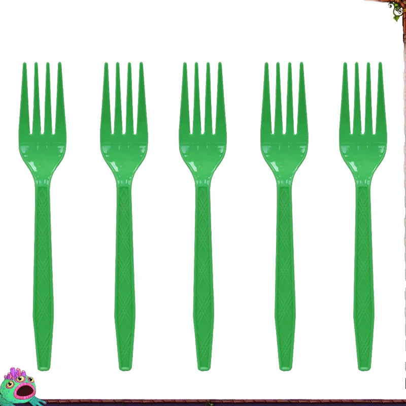My Singing Monsters Birthday Party Decorations &amp; Tableware Forks-10pcs / CHINA