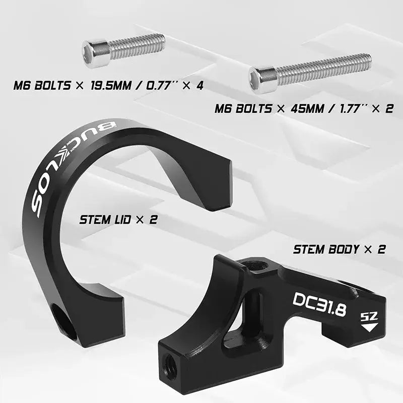 BUCKLOS Downhill Bike Stem Ultralight Bicycle Direct Mount Stem Aluminum Alloy AM FR DH MTB Power Double Shoulder Fork Table by InterCyprus Trading Ltd