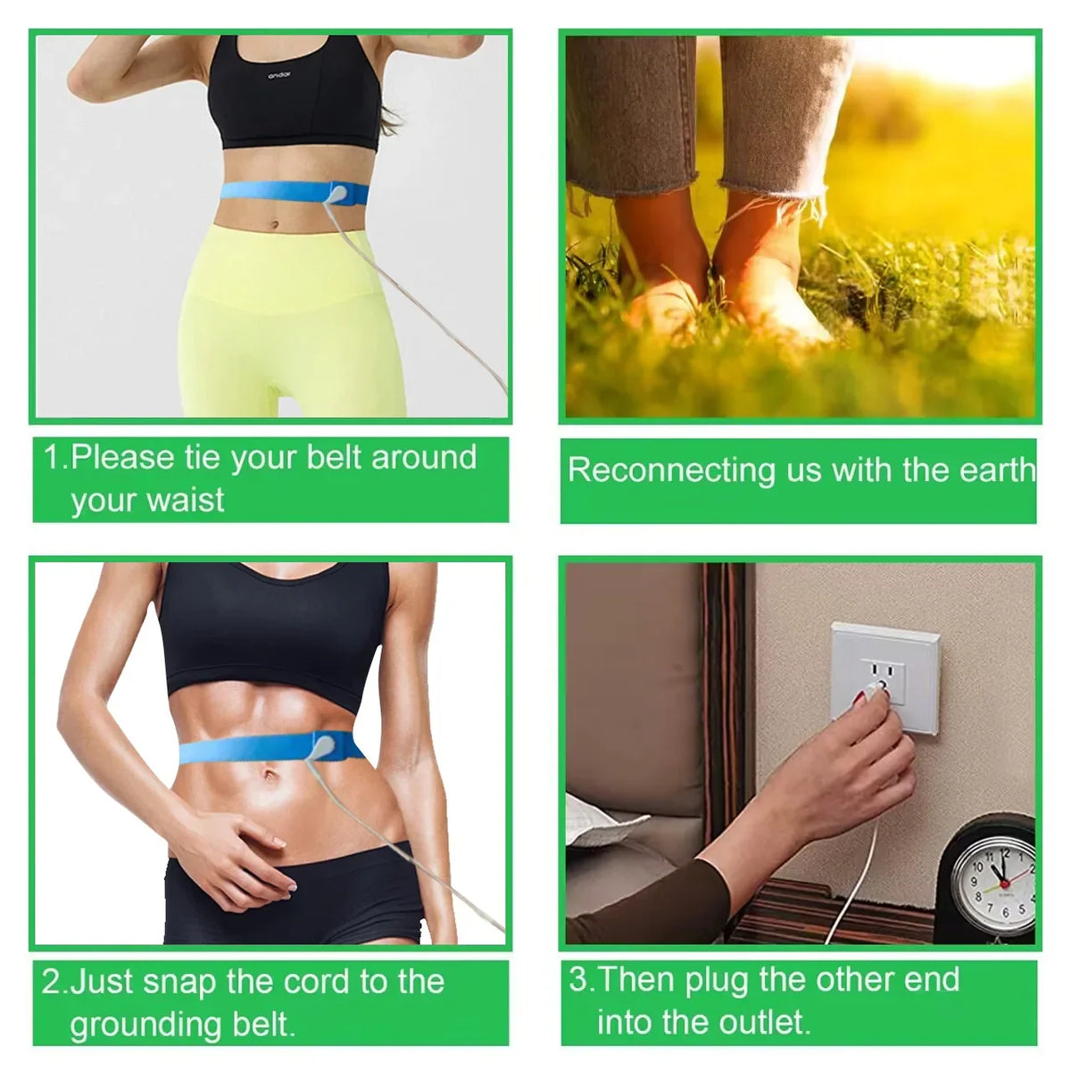 Grounding Belt 15ft Grounding Cord &ndash; Sleep Quality Boost