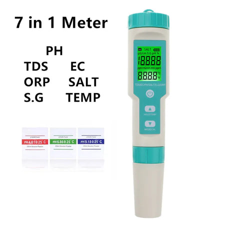 COM-600 7 In 1 PH TDS EC ORP Salinity SG Meter &ndash; IP67 Rated