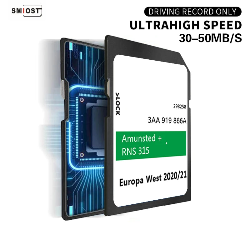 Amunsted+ Navigation GPS SD Card 2020/21 &ndash; Skoda RNS315 Map