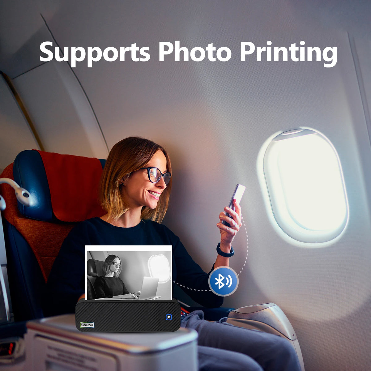 Inkless Portable A4 Thermal Printer &ndash; Bluetooth Printing