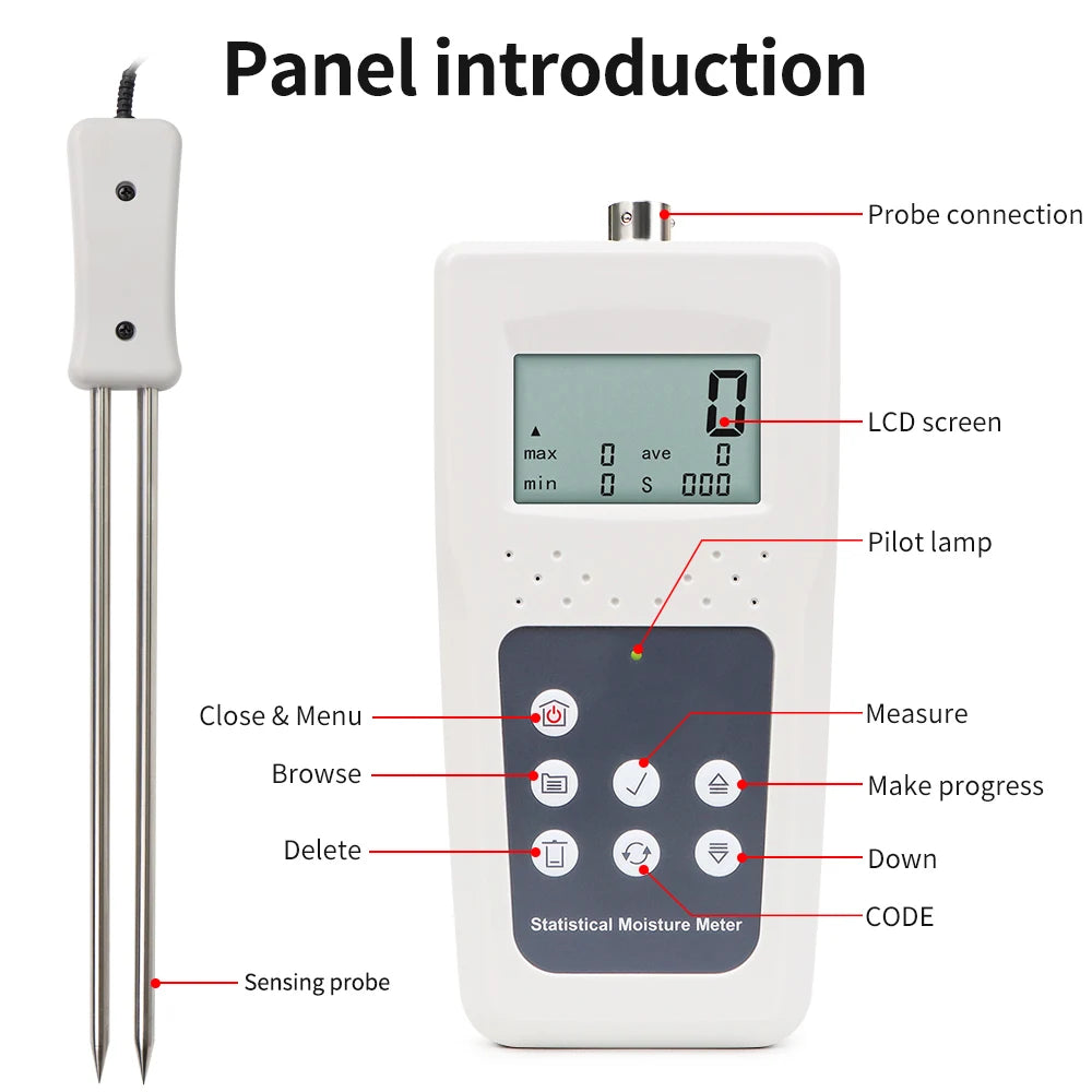 KMS680H Hay Moisture Meter LCD Display &ndash; Accurate Reading