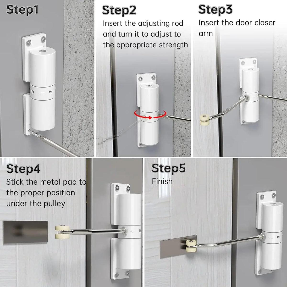 KAK Automatic Door Closer &ndash; Adjustable Soft Closing Hydraulic Buffer