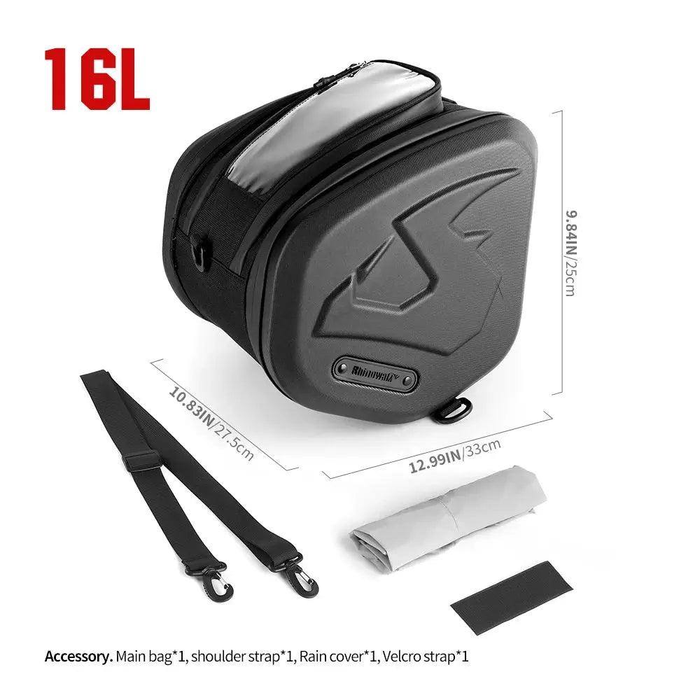 Rhinowalk Motorcycle Scooter Tunnel Bag Waterproof Hard Shell Underbone Bag For Honda PCX/NSS AMAHA NMAX KYMCO BMW by InterCyprus Trading Ltd