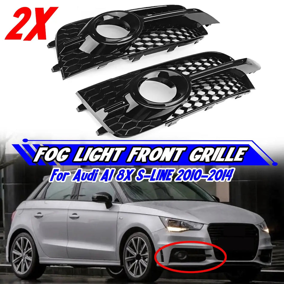 Fog Lamp Grilles Honeycomb for Audi A1 8X S-Line S1 2010-2014 by InterCyprus Trading Ltd