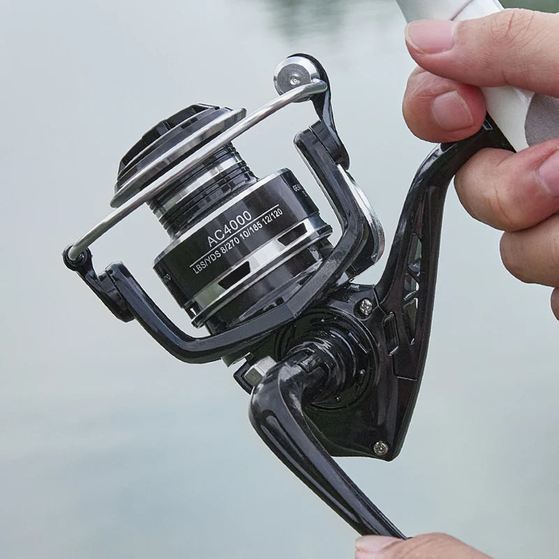 BILLINGS Spinning Fishing Reel AC1000-7000 - Max Drag 10KG, Aluminum Design, Interchangeable Handle