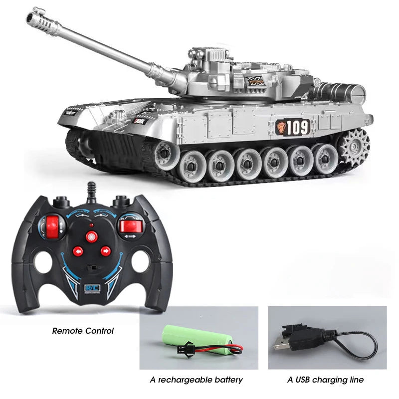 RC Tank 1/30 33cm 2.4G 7CH Crawler - Ultra Fast Remote NF778YZ GREY