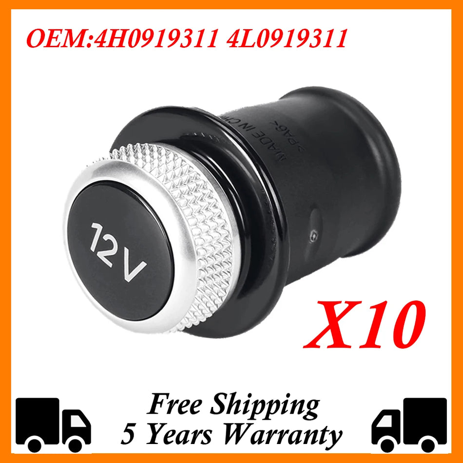 10 gab. hromēti cigarešu aizdedzinātāja pārsegi Audi A3 A4 A5 A6L Q3 Q5 RS7 automašīnām 4H0919311 4L0919311