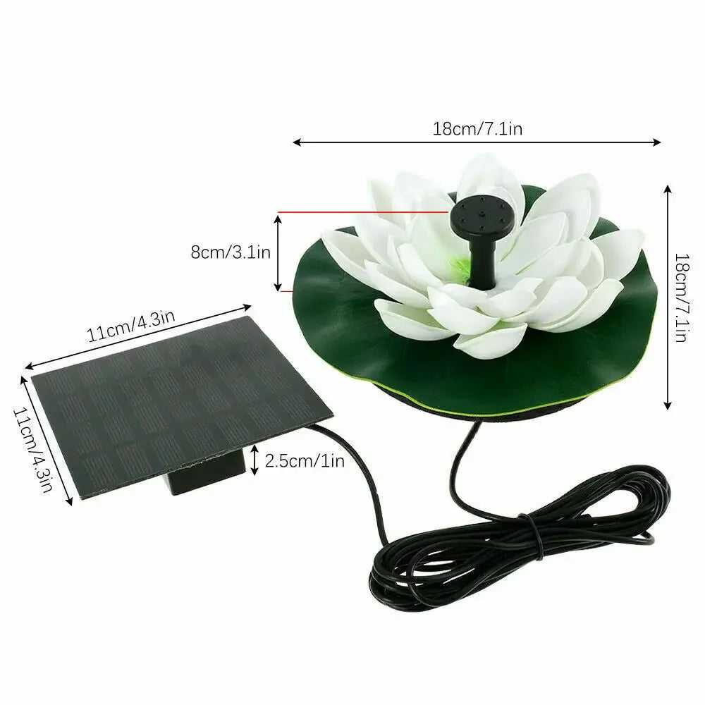 1.2W Mini Lotus Solar Fountain &ndash; Floating Solar Pond Decor