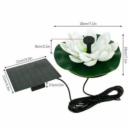 1.2W Mini Lotus Solar Fountain &ndash; Floating Solar Pond Decor