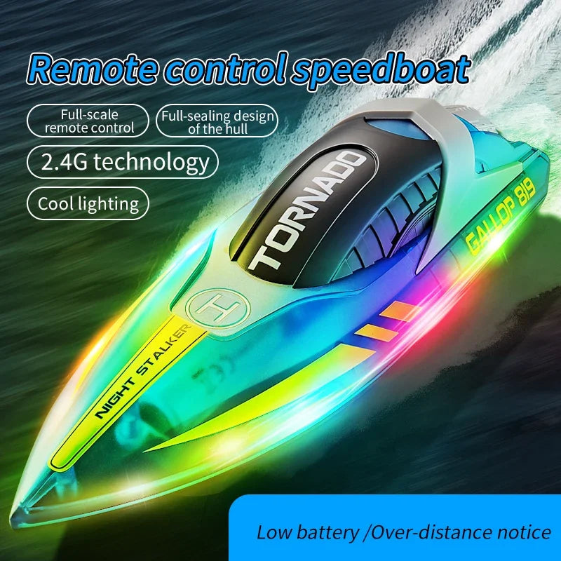 HJ819 RC Boat Luminous &ndash; Ultra Fast 15KMH With LED Lights