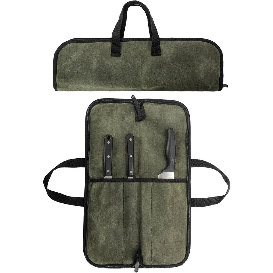 Canvas Outdoor Travel Knife Storage Bag With Zipper