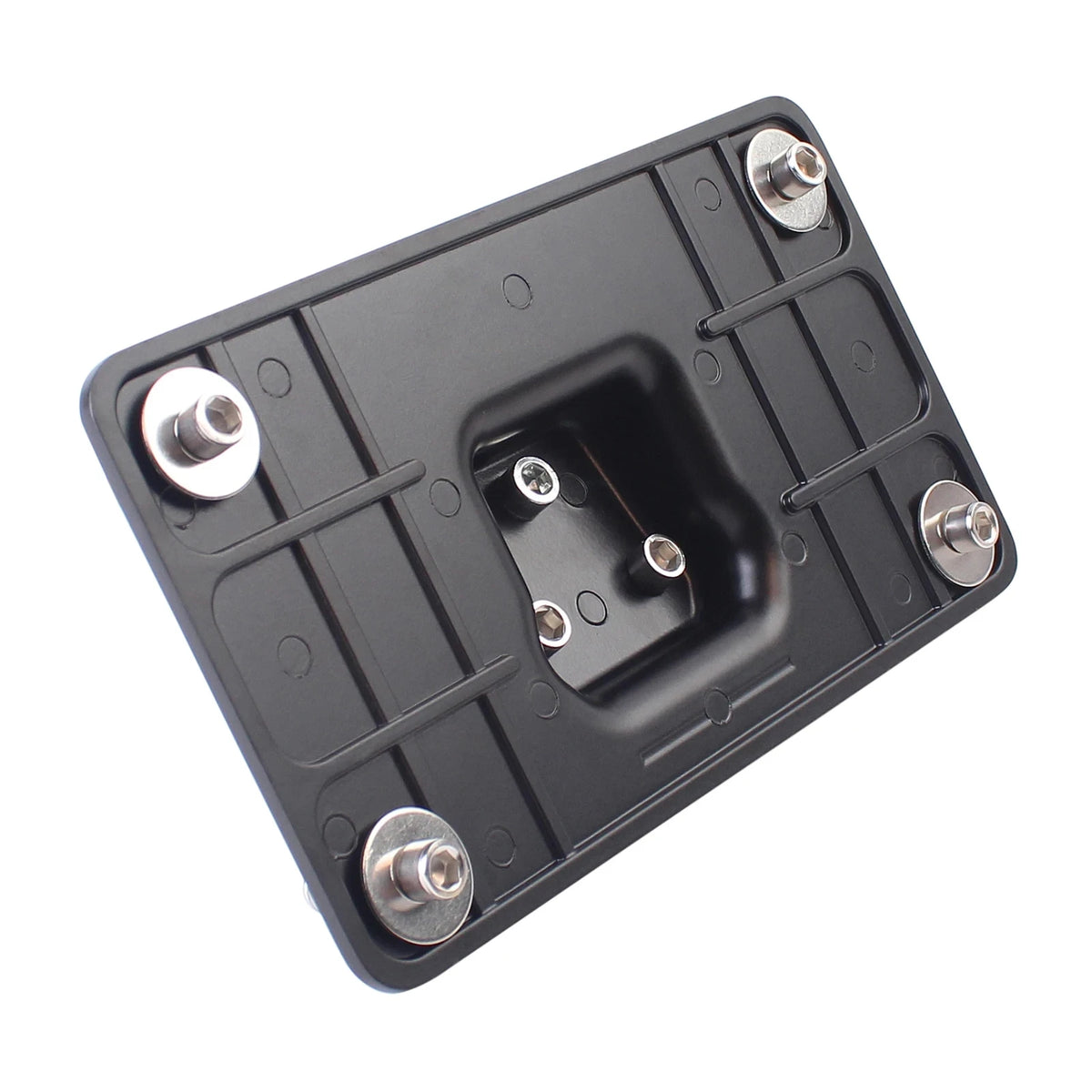 Motorcycle Black 3 Holes License Plate Mount Bracket &ndash; Durable Metal Construction