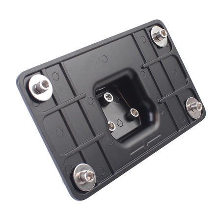 Motorcycle Black 3 Holes License Plate Mount Bracket &ndash; Durable Metal Construction