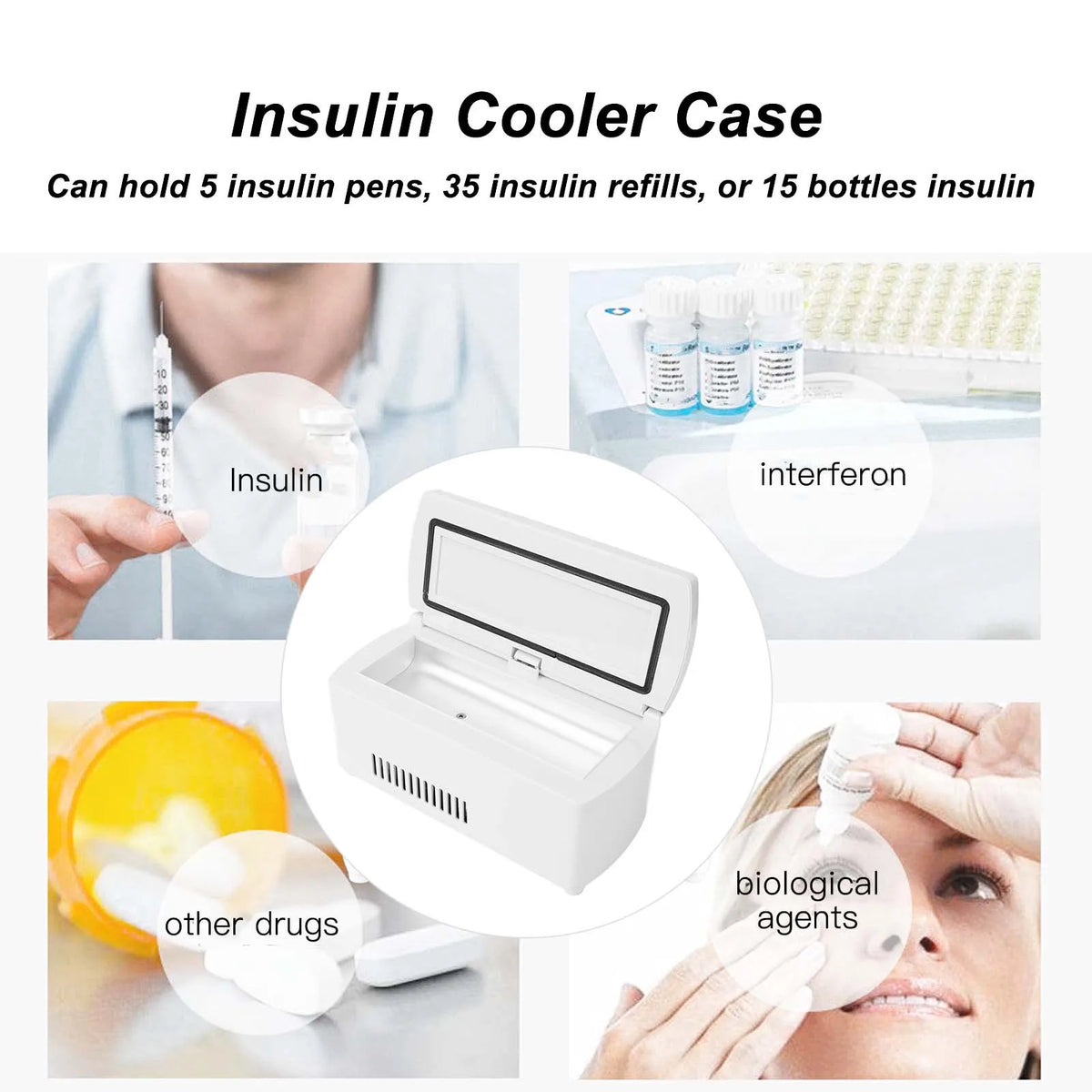 Insulin Cooler Case &ndash; Portable Medicine Fridge for Home and Travel